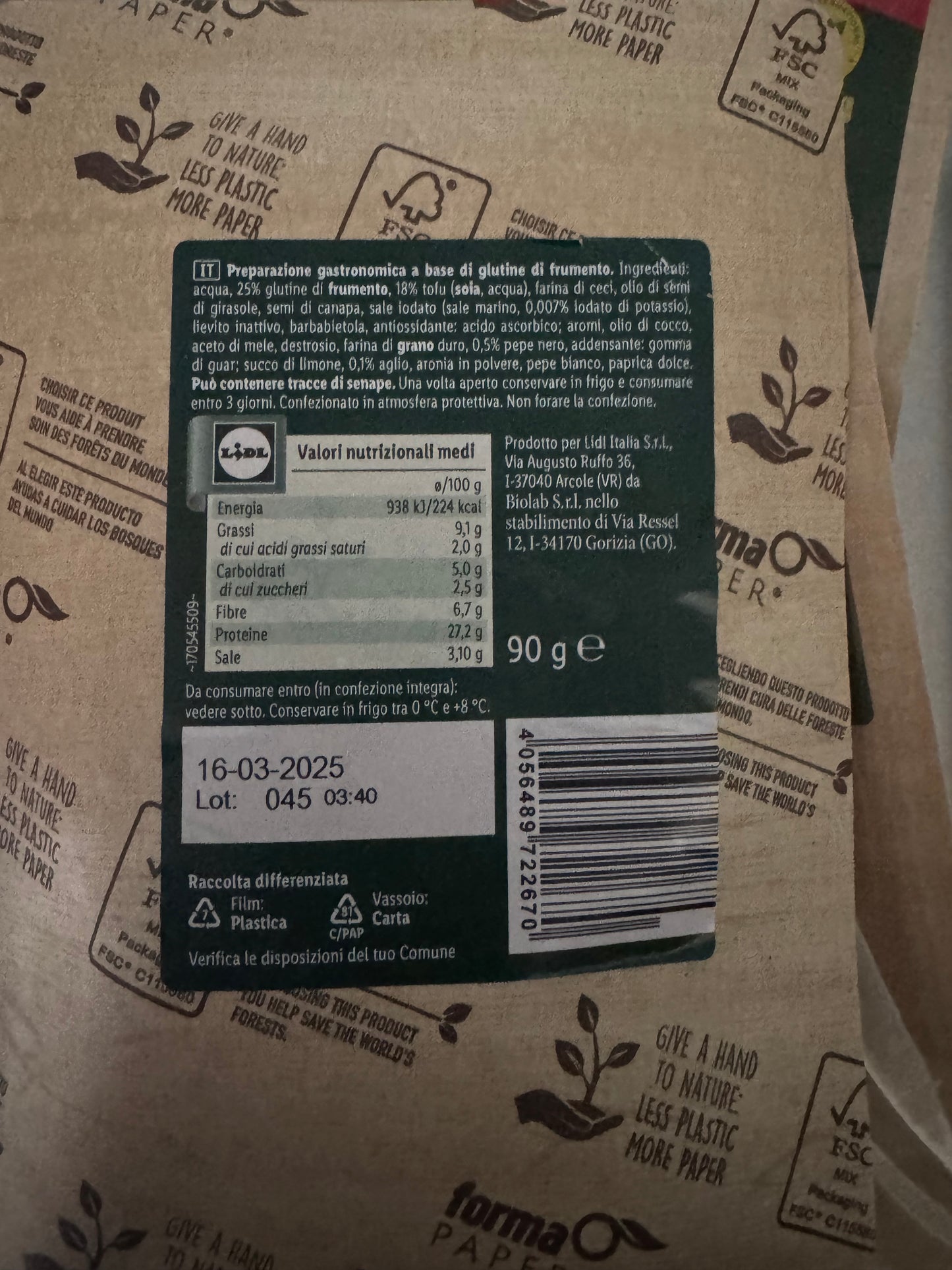 Affettato Vegetale Gusto Salame 90g