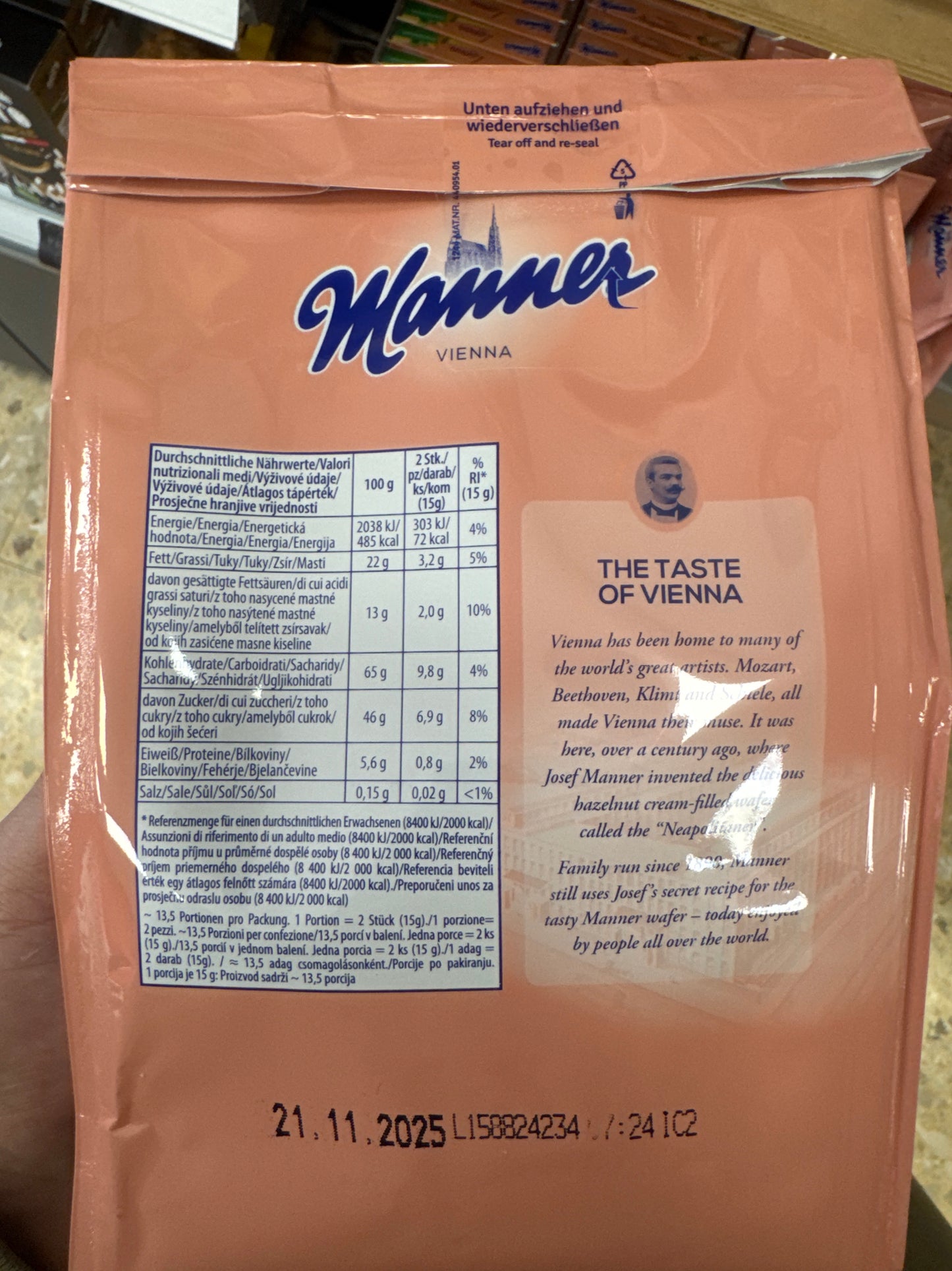 Wafer Manner Neapolitaner 100% Vegan 200g