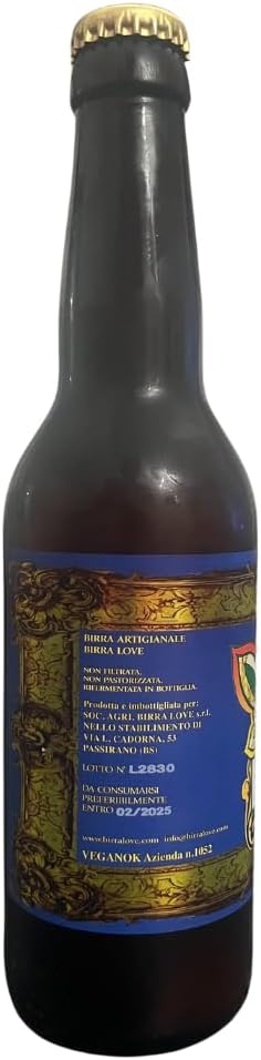 Love Beer Alla Canapa | Certificata Vegan | 33cl | Hemp IPA Artigianale Vegan 4,5%
