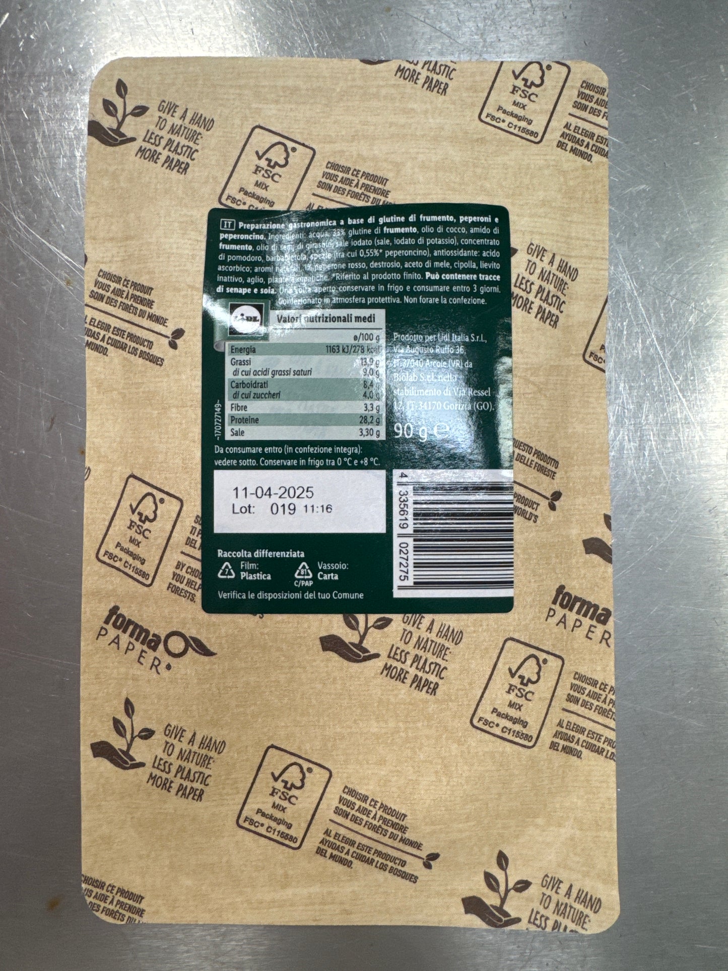 Affettato Vegetale Gusto Salame Piccante 90g
