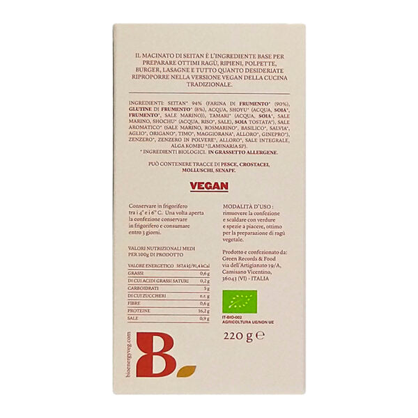 Macinato di Seitan Bio 220 gr
