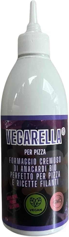 Vegarella® | Mozzarella di Anacardi Cremosa 250ml | 100% Vegetale | 100% Vegan | Fonde come la Mozzarella Vaccina!