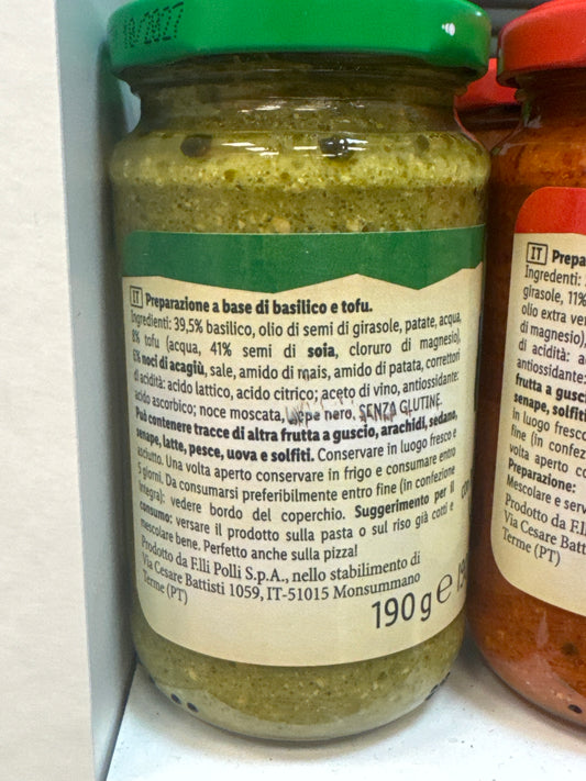 Pesto Vegano Vemondo 212ml | 3 Gusti
