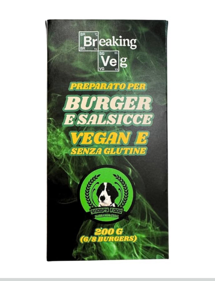 Breaking Veg | Preparato per Burger e Polpette Vegetali - Pronto in 20 Minuti - Senza Glutine e Conservanti - Gusto Pollo 200g (6/8 Burgers) - Iperproteico e Ricco di Ferro