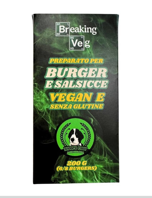 Breaking Veg | Preparato per Burger e Polpette Vegetali - Pronto in 20 Minuti - Senza Glutine e Conservanti - Gusto Pollo 200g (6/8 Burgers) - Iperproteico e Ricco di Ferro
