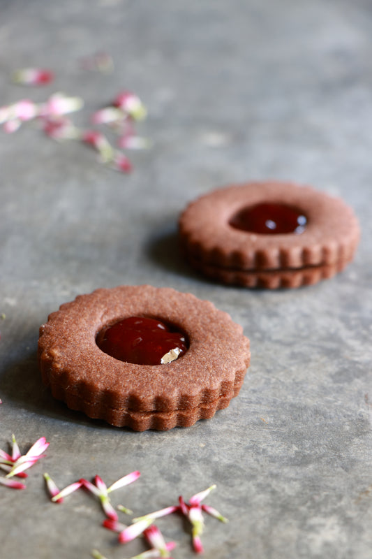 Margherite al cacao e fragola Vegani  200g | Biscottificio Guerra | 100% Vegetale | Biscotteria Gourmet